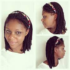 Box Braid Bob With Headband