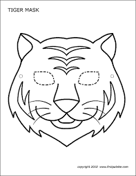 Black And White Cheetah Print Face Mask Tiger Mask Free Printable Templates Coloring Pages Firstpalette Com Tiger Mask Template Tiger Mask Animal Mask Templates