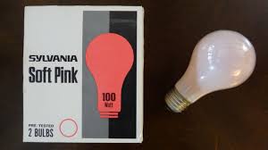 Old Sylvania 100watt Soft Pink Light Bulbs Youtube