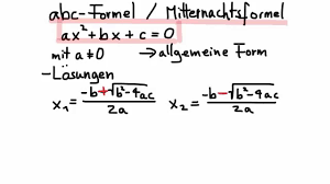 Ich sehe da dieses plus und minus übereinander. Mitternachtsformel Learnattack