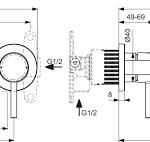 Ideal Standard - Ceraline, Miscelatore monocomando a parete ...