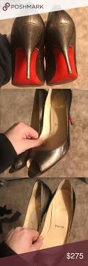 christian louboutin eu 37 5 us 7 bronze heels amazing pre