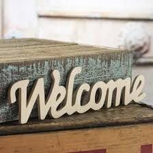 Unfinished Wood Welcome Script Cutout Woodworking Projects That Sell Woodworking Projects Unfinished Wood