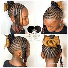All you need to do is get the braided sections of hair in a bun and secure them on top, and you're done. Can You Ignore These 75 Black Kids Braided Hairstyles Kids Braided Hairstyles Braids For Kids Braided Hairstyles