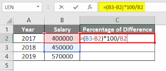 The procedure for entering formulas in excel 2007 is basically the same. Percentage Difference In Excel Examples How To Calculate