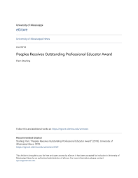 Peeples Receives Outstanding Professional Educator Award