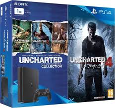 Sony Playstation 4 Ps4 Slim 1 Tb With Uncharted 4 And Uncharted Collection Jet Black Sony Uncharted Sports Books
