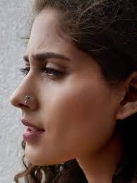 Silver Black Nose Ring Piercing Per Il Naso Piercing Piercing Al Naso