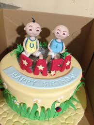 Cake ultah upin dan ipin diameter cake 20cm. Upin Ipin Cake Mamayo