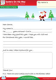 Super coloring has three pages full of santa coloring pages that have santa delivering gifts, playing with animals, riding his sleigh, sneaking down a chimney, carrying a huge bag full of gifts, and much more. Santa S On His Way Worksheet A Letter To Santa Super Simple