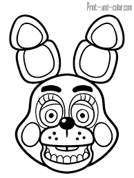 Five Nights At Freddys Coloring Pages Print And Color Within Fnaf Coloring Pages Printables Fnaf Coloring Pages Coloring Pages Free Coloring Pages