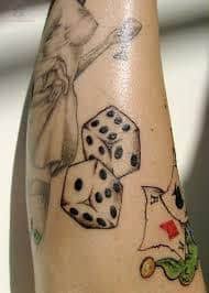 Dice Tattoo Meaning 42 Dice Tattoo Tattoos With Meaning Gambling Tattoo