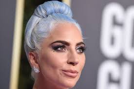 Lady gaga debuted a new, almost periwinkle hair color on the 2019 golden globes red carpet that offset the soft tone of her custom valentino gown. Lady Gaga Blue Hair And Dress 2019 Golden Globes Hellogiggles