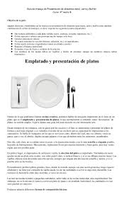 Emplatado Y Presentacion De Platos Platos Presentaciones