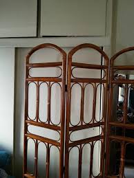 Local Pick Up Only Los Angeles San Fernando Valley Vintage Bent Wood Bamboo Room Divider Screen Boho Decor Bohemian Bamboo Room Divider Bent Wood