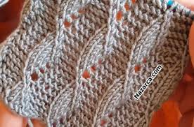 1 Acik 1 Kapali Yaprakli Sis Ornegi Nazarca Com Baby Knitting Patterns Orgu Orgu Desenleri
