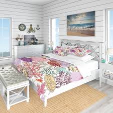 Coral reef fish are a significant food source for over billion people worldwide. Designart Coral Reef And Fishes Pattern Nautical Coastal Bedding Set Duvet Cover Shams On Sale Overstock 23507180