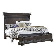 Any ideas?sherry headboard and footboard the same. Pulaski Caldwell King Panel Bed With Blanket Chest Footboard In Dark Wood