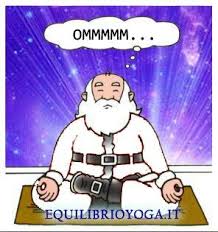 Buon Natale Yoga E Meditazione Con Babbo Natale Vignette Immagini Babbo Natale