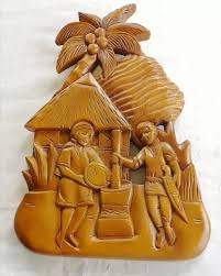 Products of paete laguna, good for pasalubong too! Pounding Palay Is A Wall Decor Made Of Wood Crafted In Paete Laguna The Wood Carving