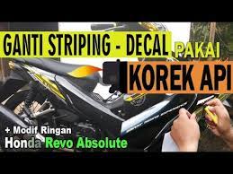 Grafis racing sangat pas bagi motor anda yang style dan road race. Modif Ringan Revo Absolute Tutorial Ganti Striping Motor Pakai Korek Api Youtube