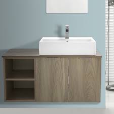Sears has a great selection of bathroom vanity cabinets with mirrors. Arcom Es001 By Nameek S Extra Space 41 Inch Wall Mount Light Yosemite Vanity Cabinet With Square Vessel Sink Thebathoutlet