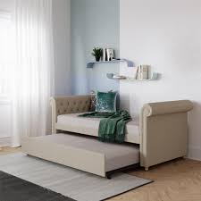 These products are available in market at most. Dhp Sophia Linen Upholstered Daybed And Trundle Twin Size Tan Walmart Com Walmart Com