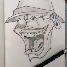 In the first video i try and sketch the clown like he is about to change into the… Pin By Katie On Drawings Graffiti Drawing Drawings Nose Drawing