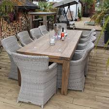 Shop wayfair for the best 10 person dining set. 10 Seater Dining Set 280cm Reclaimed Teak Outdoor Table Lowry