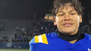 Post-game with Gahanna Lincoln's Terrell Holcomb after game clinching INT  to seal a 35-28 victory.