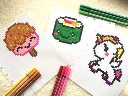 Pixel art facile kawaii : Pixel Art Sushi Sorbet Licorne Kawaii Youtube