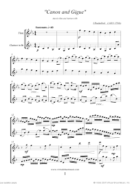 Canon And Gigue In D Major Piano Sheet Music Pachelbel Canon In D Sheet Music For Flute And Clarinet Pdf Partituras