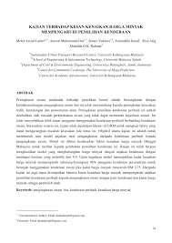 Jadi, orang ramai mudah untuk bergerak dari destinasi ke destinasi yang lain. Pdf Kajian Terhadap Kesan Kenaikan Harga Minyak Mempengaruhi Pemilihan Kenderaan