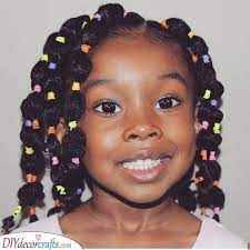 Style a curved braid that slightly goes on one side and a tight. Cute Hairstyles For Little Black Girls Easy Hairstyles For Black Girls