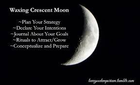 Waxing Crescent Moonnow Is The Time To Prepare For The Moon Phase In Which We Take Action And Make Our Goals A Reali Moon Meaning Moon Activities Crescent Moon