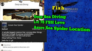 There is an individual cap for each class (bsm, wvr, cul, etc.) and there is a total skill cap (the sum of all your individual class desynthesis skill levels) for your character. Azure Sea Spider Location Lvl 78 Fsh Leve Item Ffxiv Shadowbringers By Kittybit Games