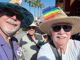 Fun at pride parade with friends