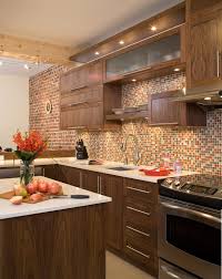 Armoires De Cuisine Contemporaines En Noyer Quebec Cozinhas Bancada Cozinha Americana Decoracao Cozinha