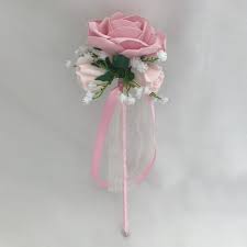 Wedding bouquets bridal bridesmaid silk flower sunflower yellow purple burlap. Artificial Bridesmaid Flower Girl Wand Gypsophila Beautiful Bouquets