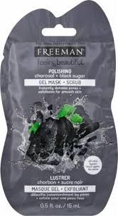 Freeman polishing charcoal + black sugar gel mask + scrub tube; Freeman Feeling Beautiful Charcoal Black Sugar Polishing Face Mask 0 5 Oz Dillons Food Stores