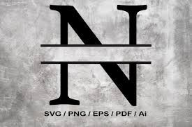 Split Letter Monogram Letter N Graphic By Narcreativedesign Creative Fabrica