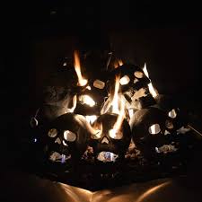 These are made from weather resistant materials. Stanbroil 9 Inch Imitated Human Skull Gas Log For Indoor Or Outdoor Fireplaces Fire Pits Halloween Decor 1 Pack Stanbroil Outdoor