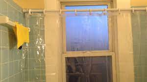 Anthony, the curtain liner's draped over the outside of the tub, leaving the shower curtain inside the tub as shower curtains have always been. 5 Ways To Protect Window In Shower