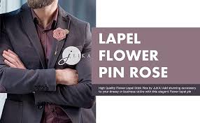 Lapels are the folded flaps of cloth on the front of a jacket or coat and are most commonly found on formal clothing and suit jackets. Amazon Com Lapel Flower Gold Leaf Pin Rose For Wedding Boutonniere Stick For Suit Set Of 12 Pins Plum Clothing Shoes Jewelry