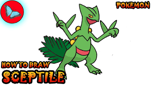 How To Draw Pokemon - Sceptile - Youtube