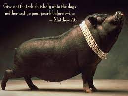 Origin of cast pearls before swine. Casting Your Pearls Before Swine Matthew 7 6 Scott On Scripture