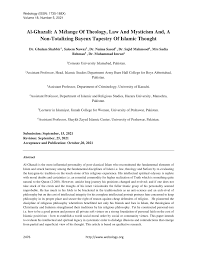 PDF) Al-Ghazali: A Mélange Of Theology, Law And Mysticism And, A  Non-Totalizing Bayeux Tapestry Of Islamic Thought