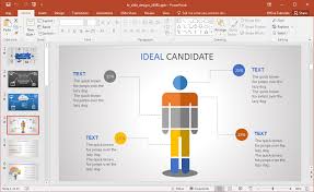 The slide design contains a human avatar with different colors and blur effect. Animated Hr Powerpoint Template