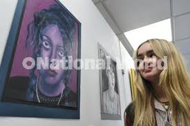 39487288-The King s School art and technology exhibition. Anona Sullivan  with her art