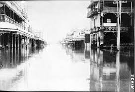 Flooded Margaret Street Brisbane February 1893 Brisbane River Brisbane Queensland Old Photos